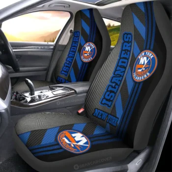 New York Islanders Car Seat Cover - Custom Black and Blue