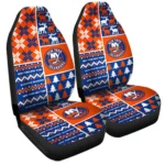 New York Islanders Car Seat Cover – Custom Ugly Style Blue and Orange