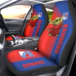 New York Rangers Car Seat Cover - Baby Yoda Red and Purple