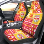 New York Red Bulls Car Seat Cover - Custom Ugly Style Red and Yellow