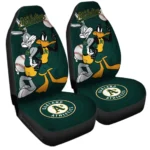 Oakland Athletics Car Seat Cover – Custom Looney Tunes Bugs and Daffy Blue and Black