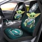 Philadelphia Eagles Car Seat Cover - Baby Yoda Black and Blue