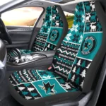 San Jose Sharks Car Seat Cover - Custom Ugly Style Blue and Black