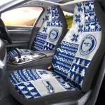 Seattle Seahawks Car Seat Cover - Custom Ugly Style Blue and White