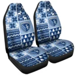 Sporting Kansas City Car Seat Cover – Custom Ugly Style Blue and White