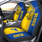 St Louis Blues Car Seat Cover - Baby Yoda Yellow and Gold