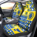 St Louis Blues Car Seat Cover - Custom Ugly Style Blue and Yellow
