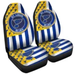 St. Louis Blues Car Seat Cover – Custom US Flag Style Blue and White