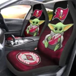 Tampa Bay Buccaneers Car Seat Cover - Baby Yoda Black and Red