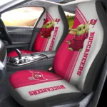 Tampa Bay Buccaneers Car Seat Cover - Baby Yoda Pink and White
