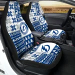Tampa Bay Lightning Car Seat Cover – Custom Ugly Style Blue and White