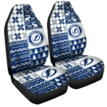 Tampa Bay Lightning Car Seat Cover – Custom Ugly Style Blue and White