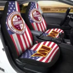 Washington Commanders Car Seat Cover - Custom Pink and White