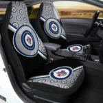 Winnipeg Jets Car Seat Cover - Custom Black and Blue
