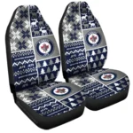 Winnipeg Jets Car Seat Cover – Custom Ugly Style Blue and Gray
